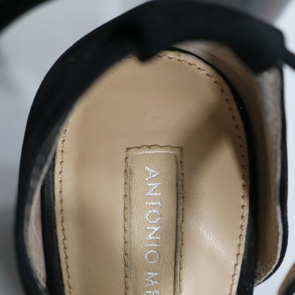 Antonio Melani Black Suede Tortoise Heels Dress Shoes – Size 8.5 - Picture 5 of 5